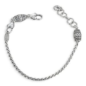 Brighton Barrel Slide Charm Bracelet J36390 Silver Plated Add Charm Base